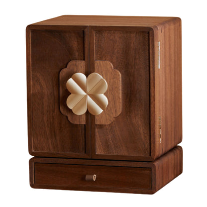 Rotatable Solid Wood Jewelry Box with Drawers SKU 21180