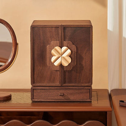 Rotatable Solid Wood Jewelry Box with Drawers SKU 21180