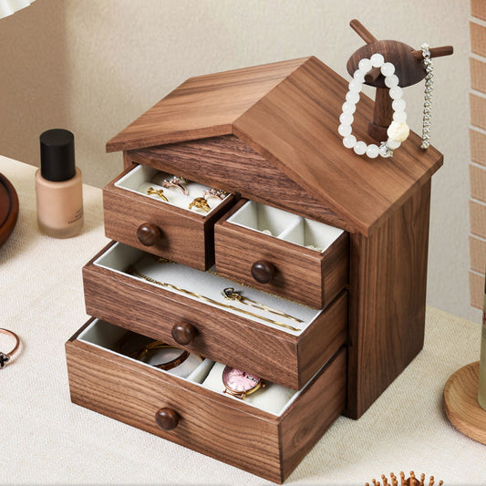 Wooden Jewelry Box Organization with Drawers SKU 21169