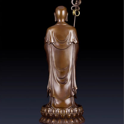 Ksitigarbha Bodhisattva Brass Statue 33002