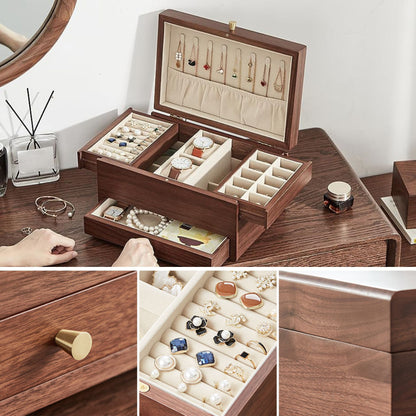 Large Wooden Jewelry Box for Women SKU 21090