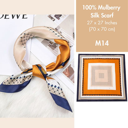100% Mulberry Silk Scarf 27 x 27 Inches 88004