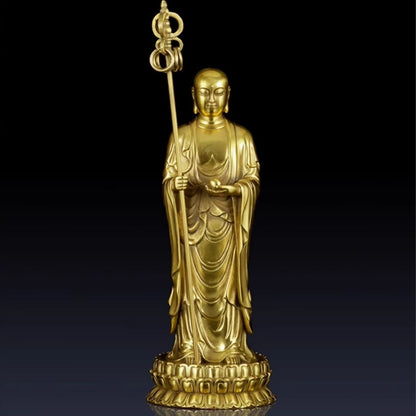 Ksitigarbha Bodhisattva Brass Statue 33002