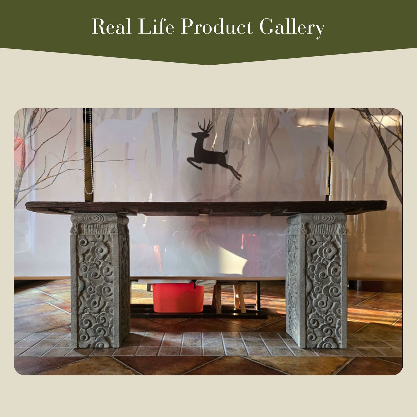 Outdoor Garden Pedestal Stand with Cloud Pattern SKU 10030