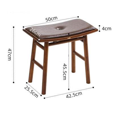 Solid Wood Upholstered Accent Stool Ottoman SKU 52010