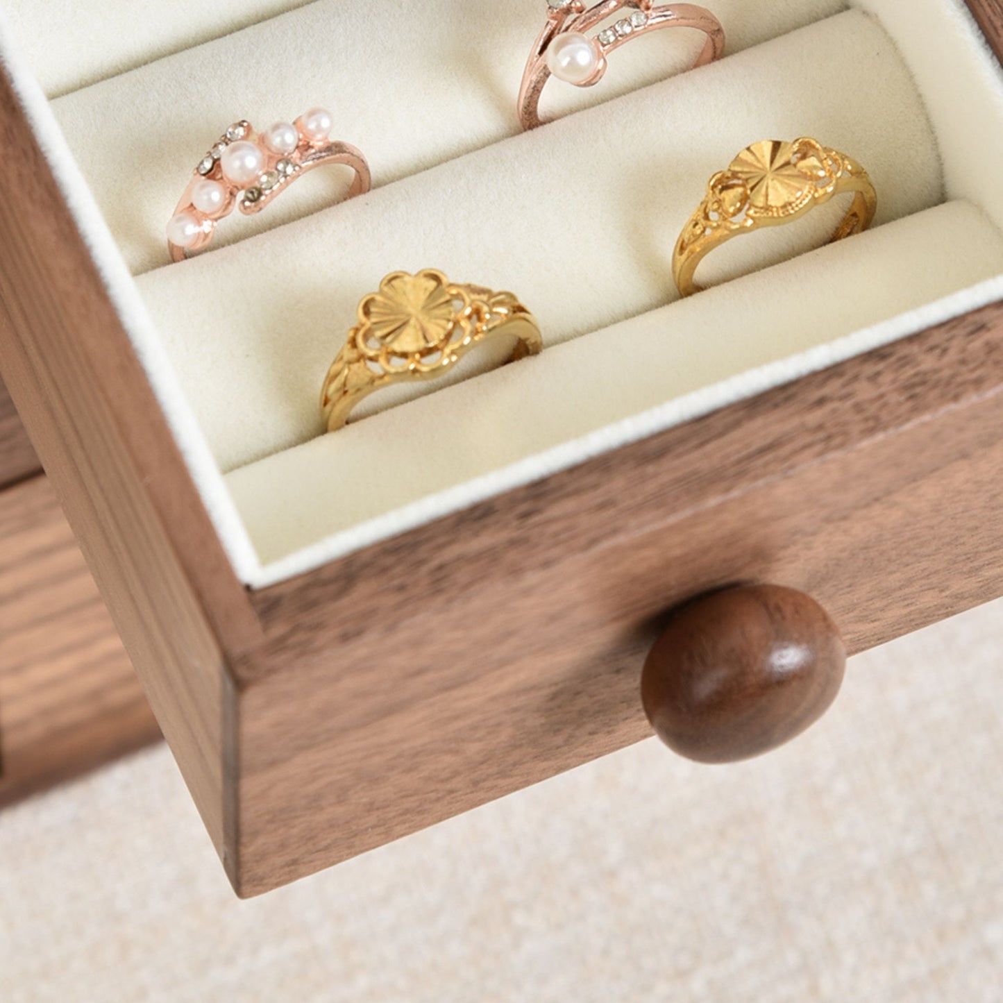 Wooden Jewelry Box Organization with Drawers SKU 21169