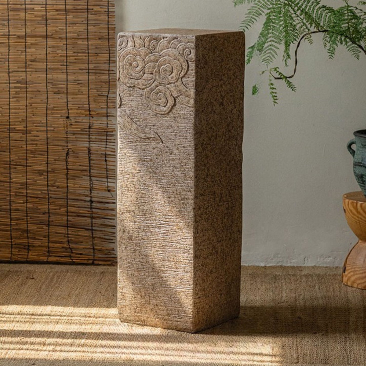 Outdoor Garden Pedestal Stand with Cloud Pattern SKU 10031