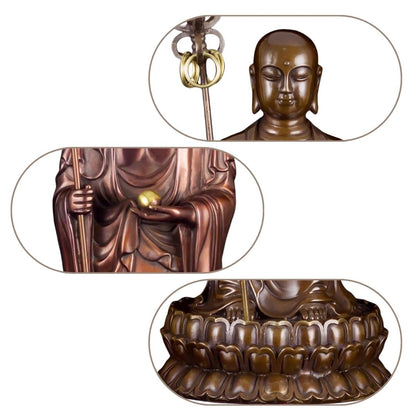 Ksitigarbha Bodhisattva Brass Statue 33002