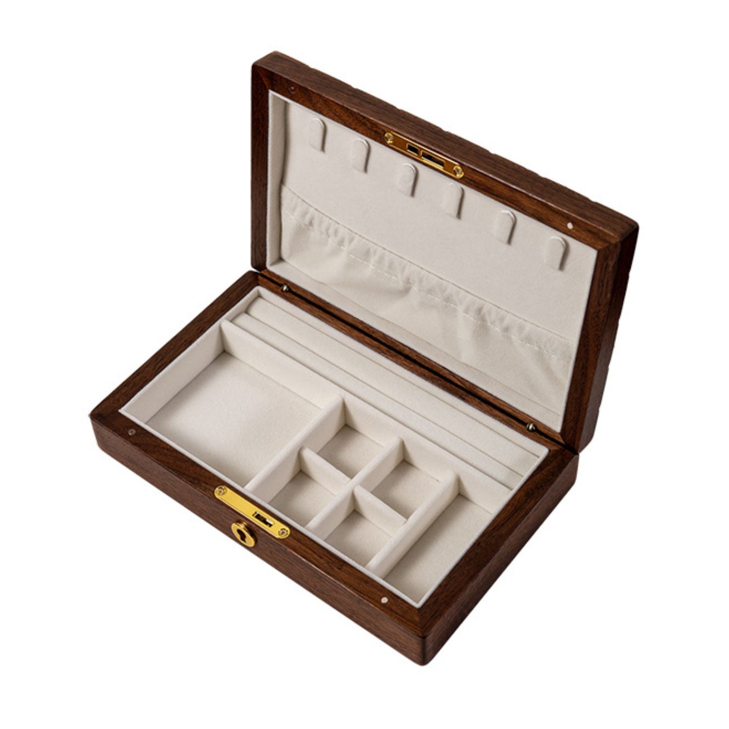 Chocolate Style Solid Walnut Wood Jewelry Box SKU 21123