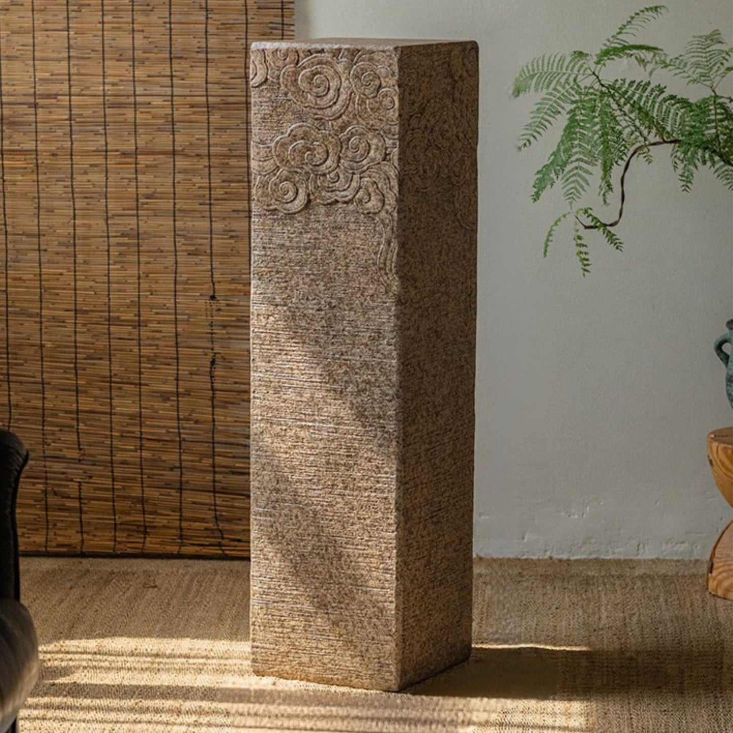 Outdoor Garden Pedestal Stand with Cloud Pattern SKU 10031