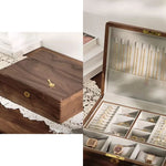 Solid Walnut Wood Jewelry Box Organizer for Women SKU 21078