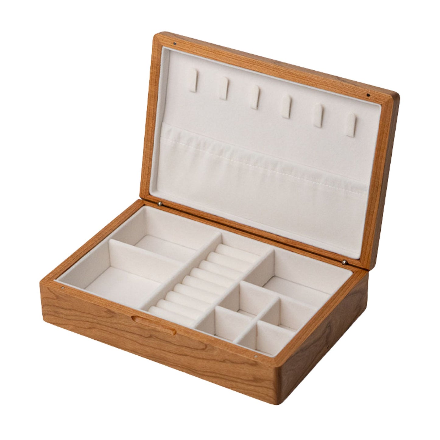 Single Layer Solid Wood Jewelry Box SKU 21184