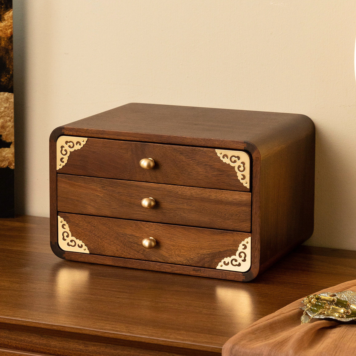 Solid Wood Jewelry Box Organizer with Drawers SKU 21191