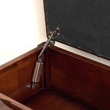 Solid Wood Upholstered Stool Ottoman with Storage SKU 52002