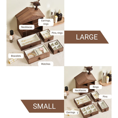 Wooden Jewelry Box Organization with Drawers SKU 21169