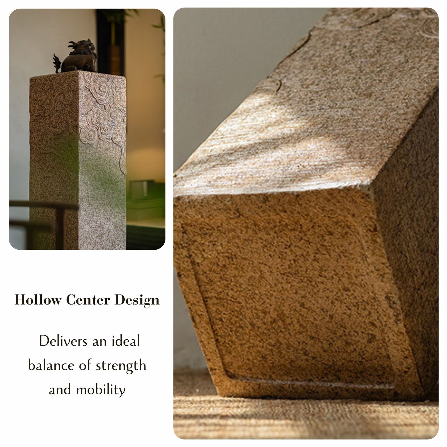 Outdoor Garden Pedestal Stand with Cloud Pattern SKU 10031