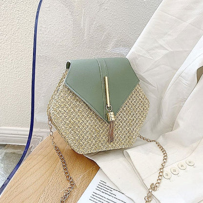 Women's Crossbody Bag Cute Straw Shoulder Bag SKU 83008