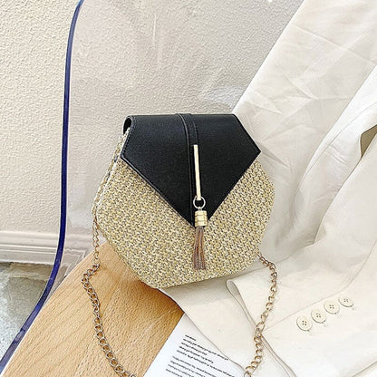 Women's Crossbody Bag Cute Straw Shoulder Bag SKU 83008