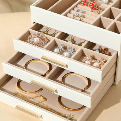 Four Layer Leather Jewelry Box for Women SKU 21104