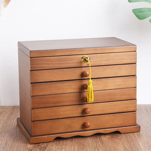 Large Wooden Jewelry Box Organizer for Women SKU 21061