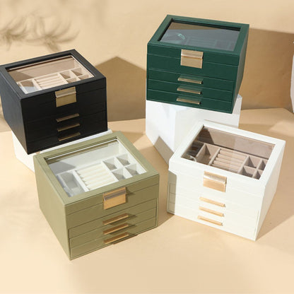 Four Layer Leather Jewelry Box for Women SKU 21104