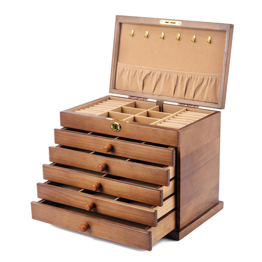 Large Wooden Jewelry Box Organizer for Women SKU 21061