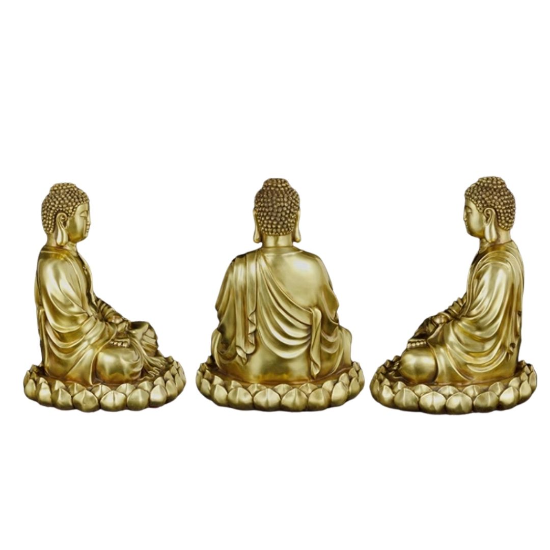Buddha Trinity (Shakyamuni, Medicine, Amitabha) Brass Statue 33003