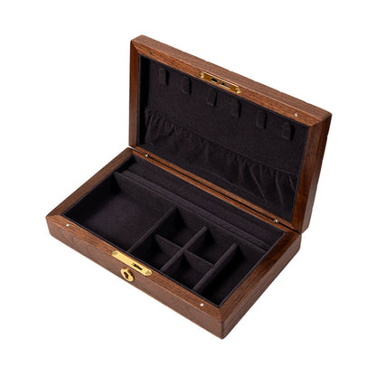 Chocolate Style Solid Walnut Wood Jewelry Box SKU 21123