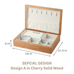 Solid Walnut and Cherry Wood Jewelry Box SKU 21081