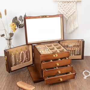 Large Wooden Jewelry Box for Women SKU 21059