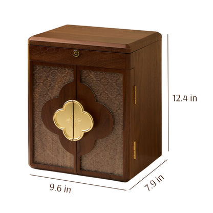 Cabinet Style Wooden Jewelry Box with Lock SKU 21140