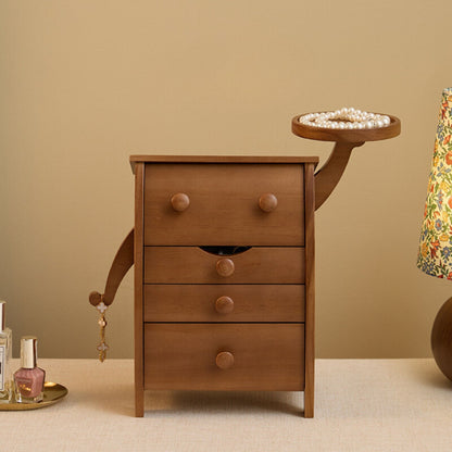 Solid Wood Cute Happy Face Jewelry Box SKU 21113