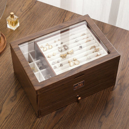 Three Layer Wooden Jewelry Box for Women SKU 21087