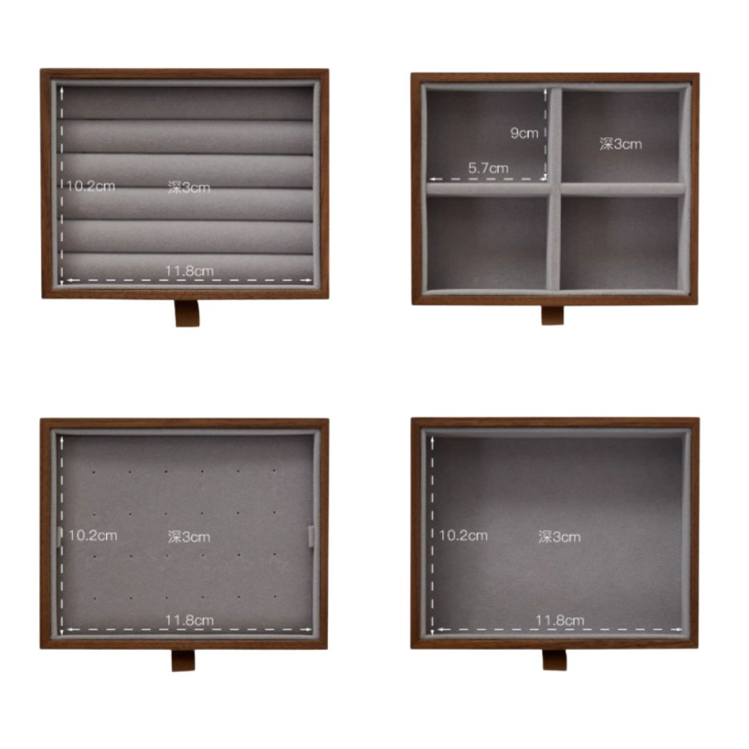 Wooden Jewelry Box Organizer with Mirror and Lock SKU 21159