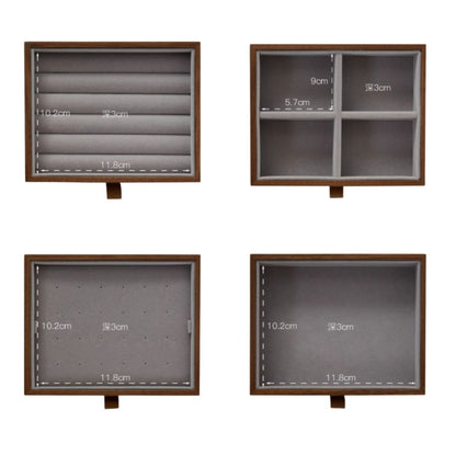 Wooden Jewelry Box Organizer with Mirror and Lock SKU 21159