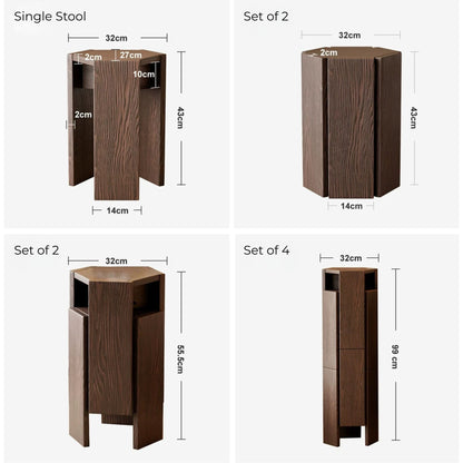 Multifunctional Wooden Stool Set SKU 52015