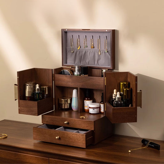 Large Wooden Jewelry and Cosmetic Organizer SKU 21141