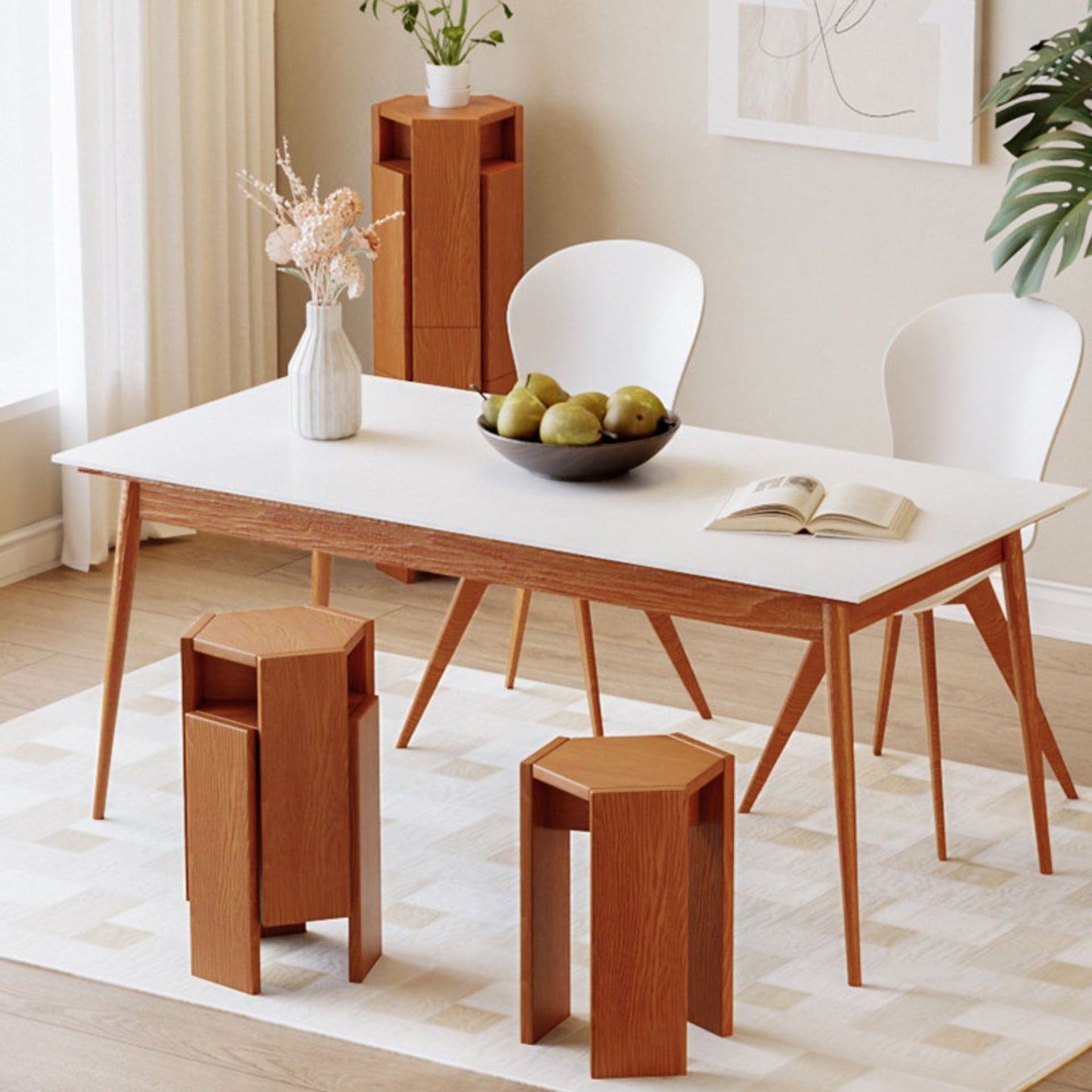 Multifunctional Wooden Stool Set SKU 52015