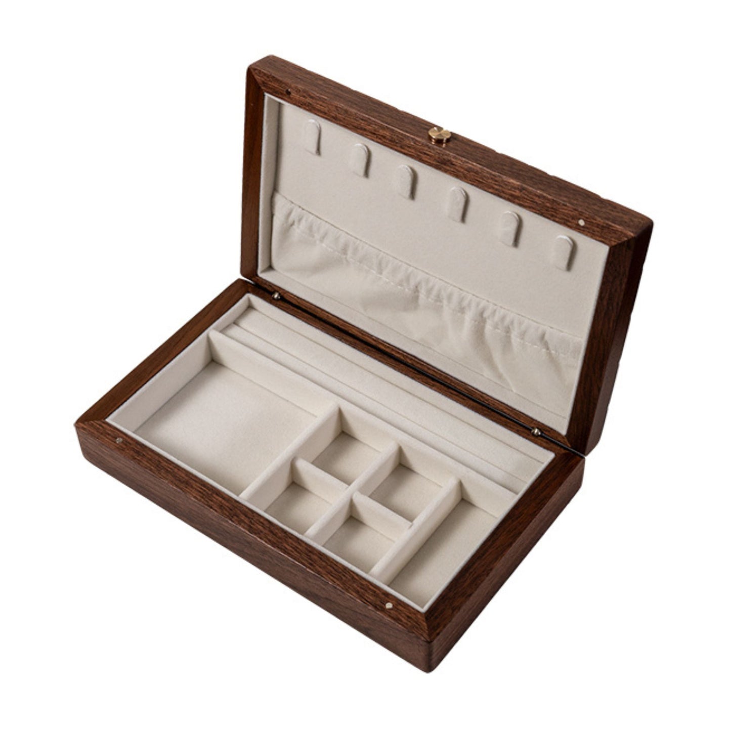 Chocolate Style Solid Walnut Wood Jewelry Box SKU 21123