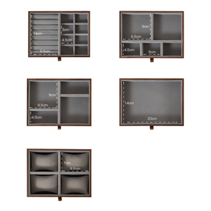 Walnut Wood Veneer Jewelry Box with Drawers SKU 21111