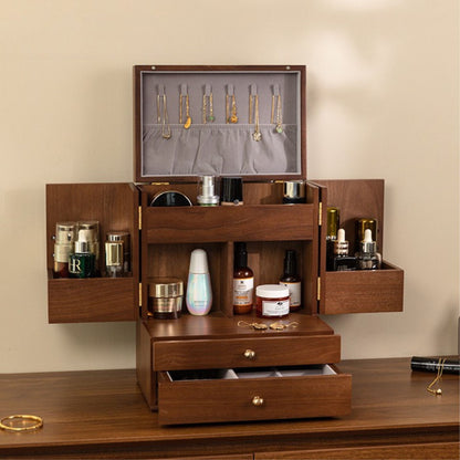 Large Wooden Jewelry and Cosmetic Organizer SKU 21141