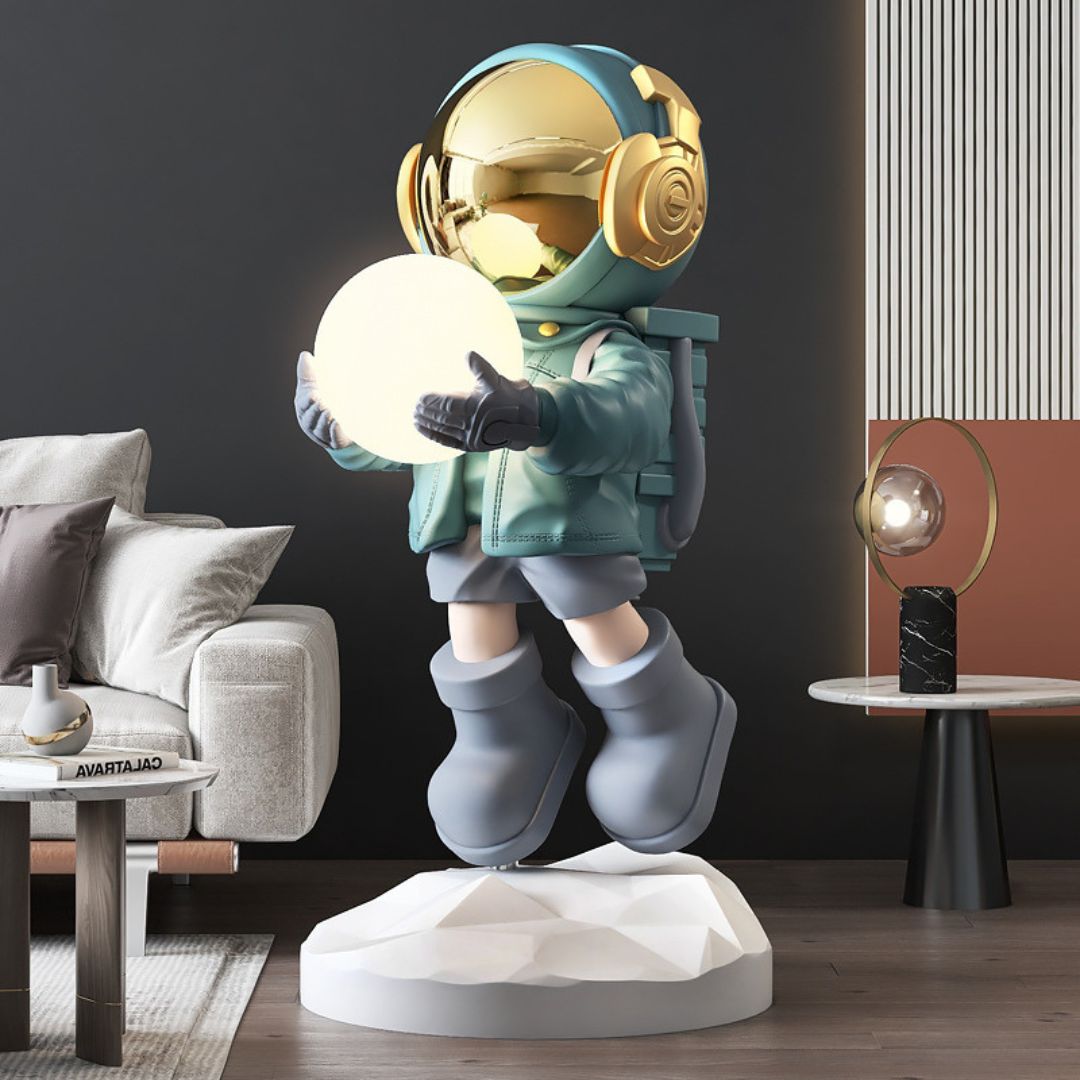 24 to 32 Inch Large Astronaut Figurine Statue Nightlight SKU 10021