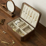 Solid Walnut Wood Jewelry Box For Women SKU 21082