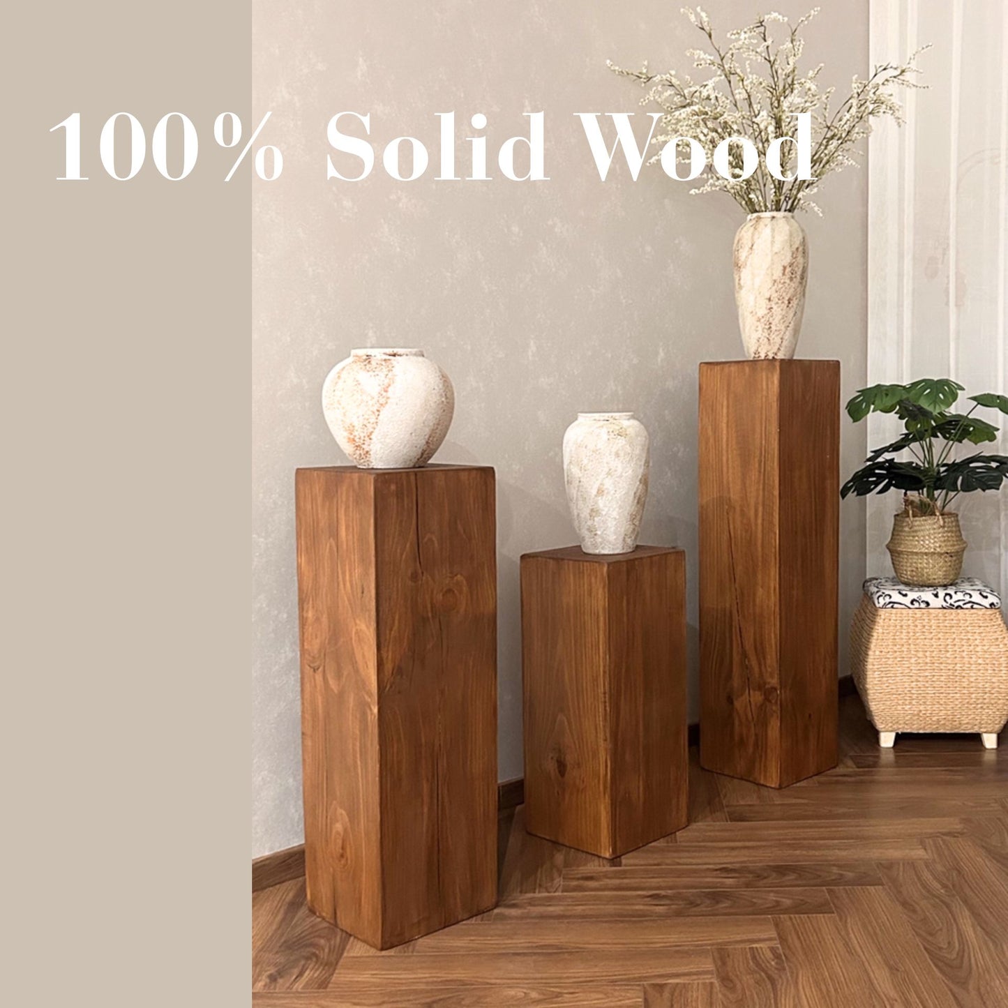 Solid Wood Pedestals Stand Riser SKU 10025