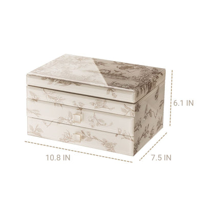Jewelry Box Organizer with Drawers and Glass Surface SKU 21161