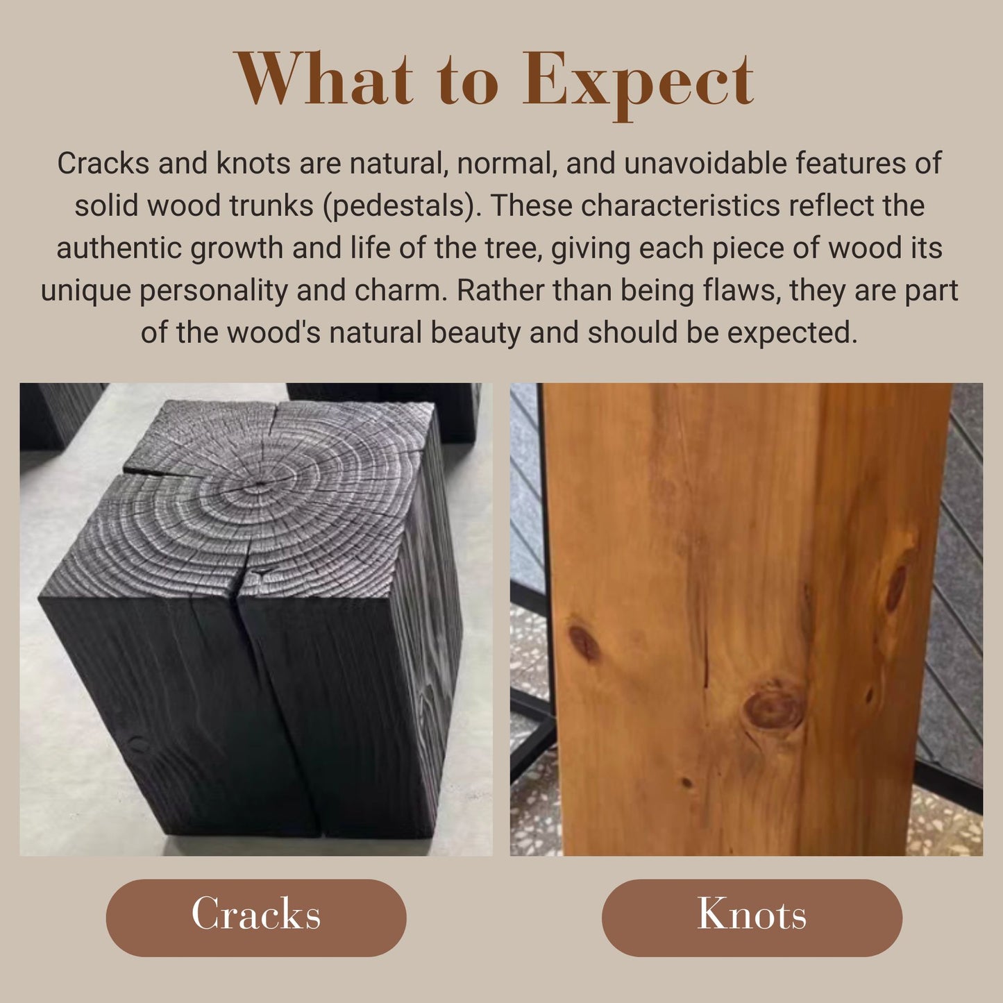 Solid Wood Pedestals Stand Riser SKU 10025