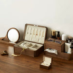 Solid Walnut Wood Jewelry Box For Women SKU 21082