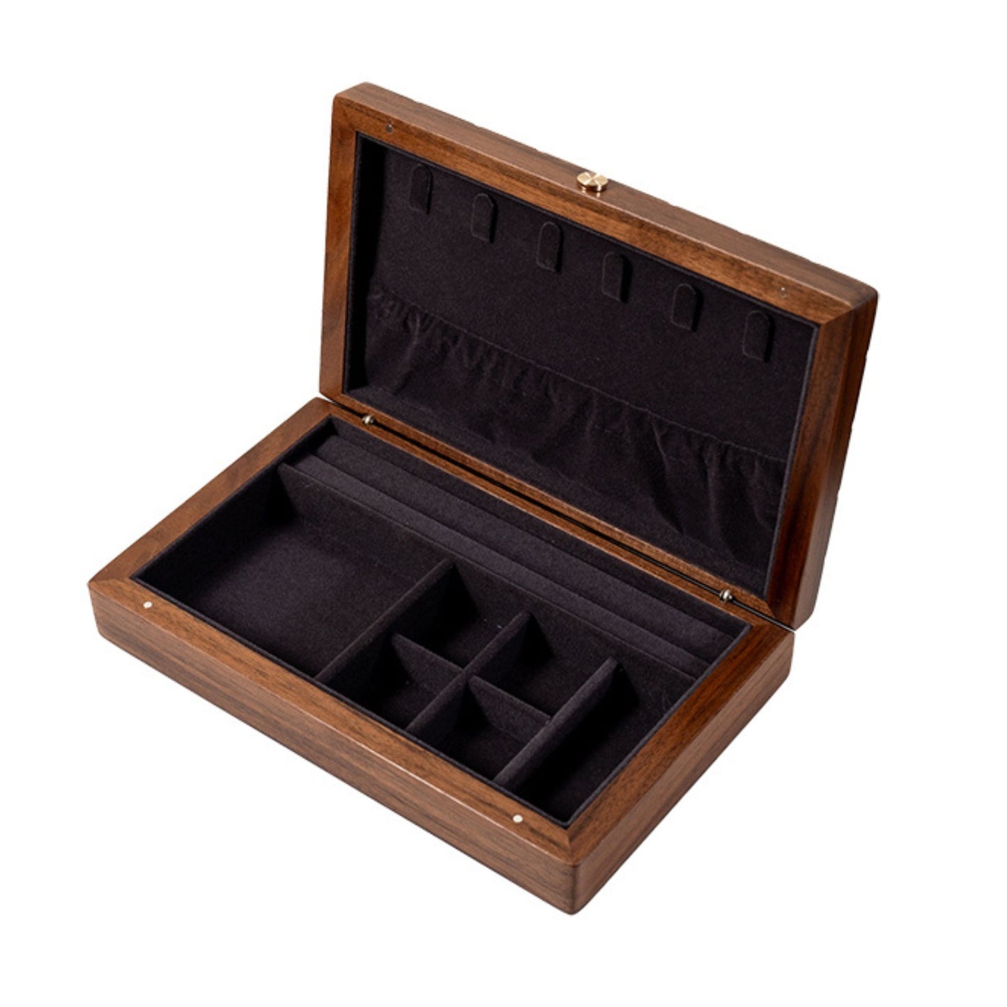 Chocolate Style Solid Walnut Wood Jewelry Box SKU 21123