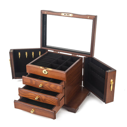 Large Wooden Jewelry Box for Women SKU 21059