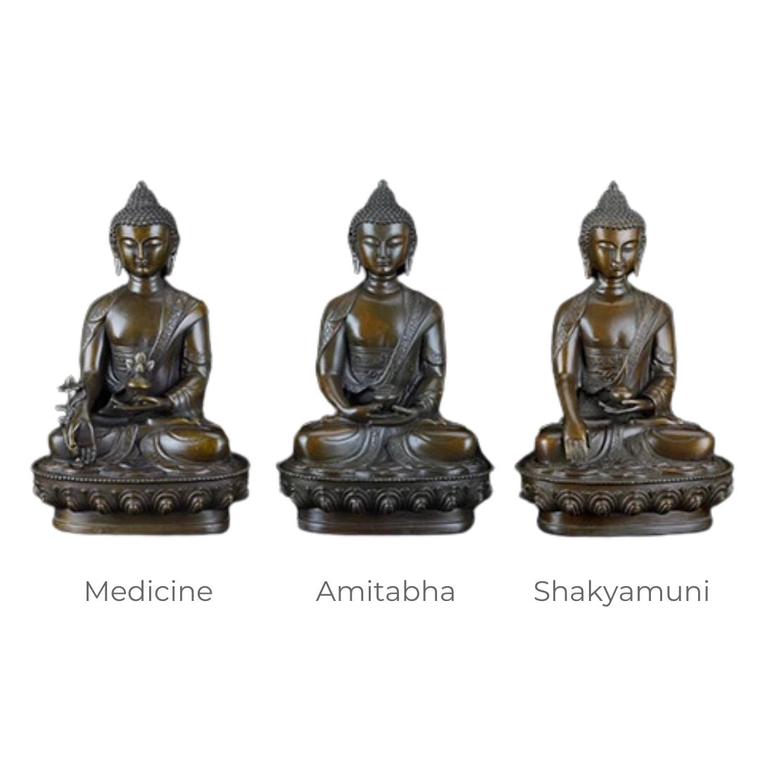 Buddha Trinity (Shakyamuni, Medicine, Amitabha) Brass Statue 33001